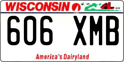 WI license plate 606XMB