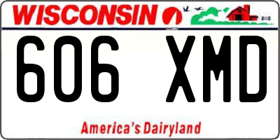 WI license plate 606XMD