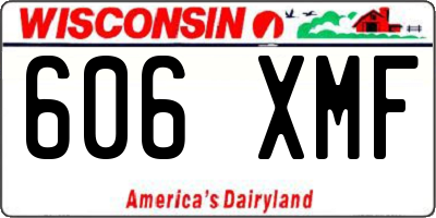 WI license plate 606XMF