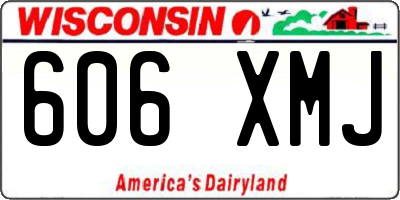 WI license plate 606XMJ