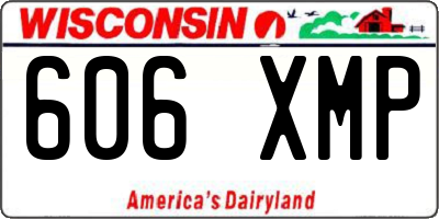 WI license plate 606XMP