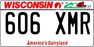 WI license plate 606XMR