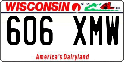 WI license plate 606XMW
