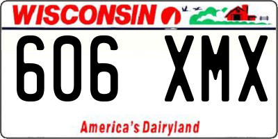 WI license plate 606XMX