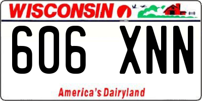 WI license plate 606XNN