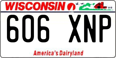 WI license plate 606XNP