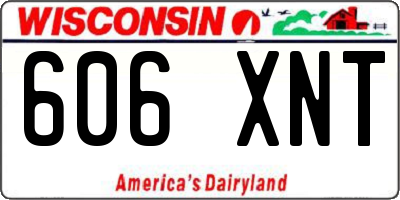 WI license plate 606XNT