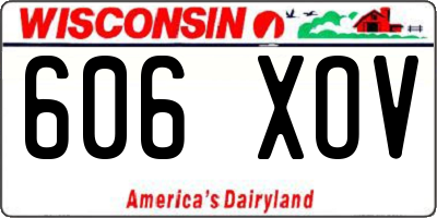 WI license plate 606XOV