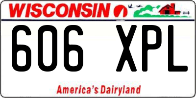 WI license plate 606XPL