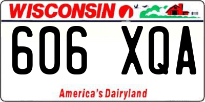 WI license plate 606XQA