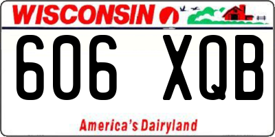 WI license plate 606XQB