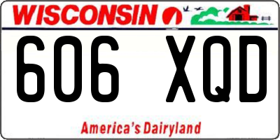 WI license plate 606XQD