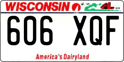WI license plate 606XQF