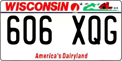 WI license plate 606XQG