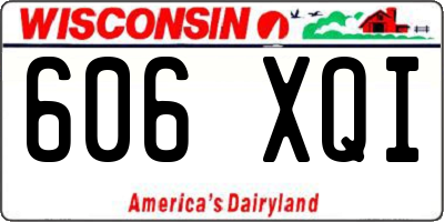 WI license plate 606XQI