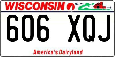 WI license plate 606XQJ