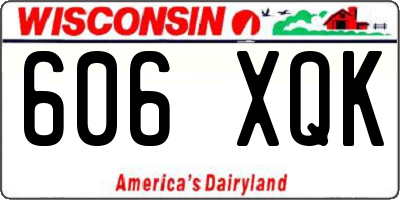 WI license plate 606XQK