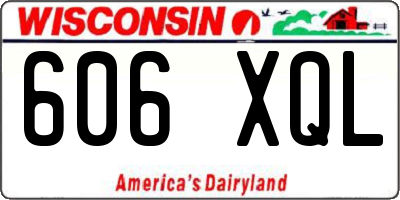 WI license plate 606XQL