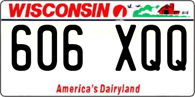 WI license plate 606XQQ