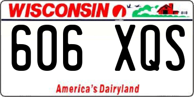 WI license plate 606XQS