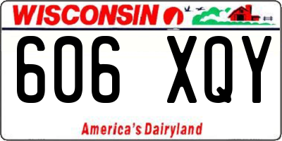 WI license plate 606XQY