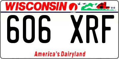 WI license plate 606XRF