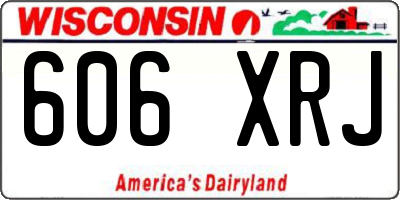 WI license plate 606XRJ
