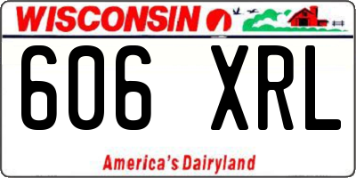 WI license plate 606XRL