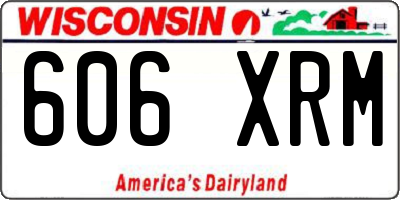 WI license plate 606XRM