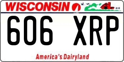 WI license plate 606XRP
