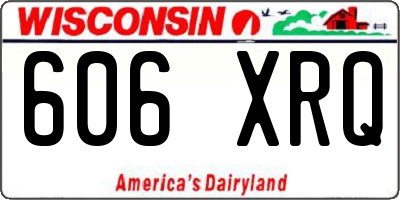 WI license plate 606XRQ