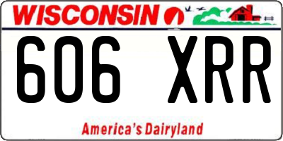 WI license plate 606XRR