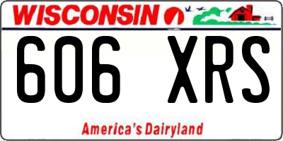 WI license plate 606XRS