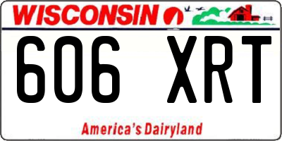 WI license plate 606XRT