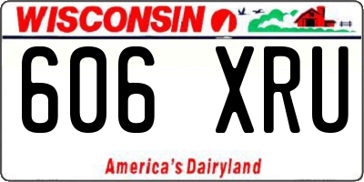 WI license plate 606XRU
