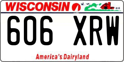 WI license plate 606XRW