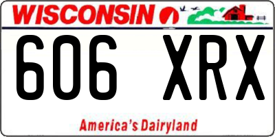 WI license plate 606XRX