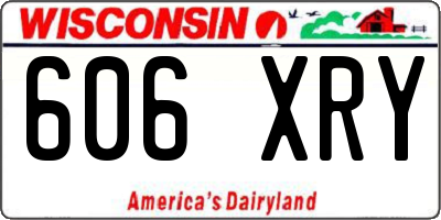 WI license plate 606XRY