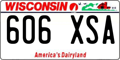 WI license plate 606XSA