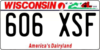 WI license plate 606XSF