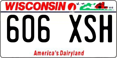 WI license plate 606XSH