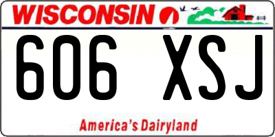 WI license plate 606XSJ
