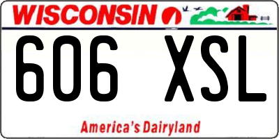 WI license plate 606XSL