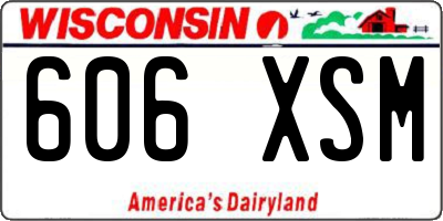 WI license plate 606XSM
