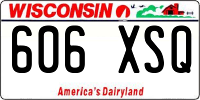 WI license plate 606XSQ