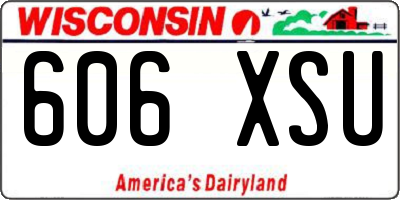 WI license plate 606XSU