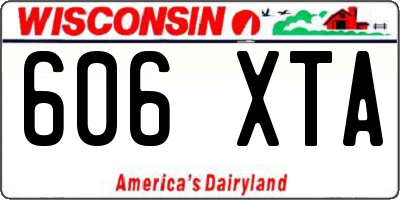 WI license plate 606XTA
