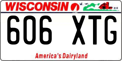 WI license plate 606XTG