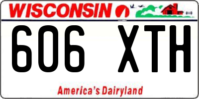 WI license plate 606XTH