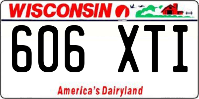 WI license plate 606XTI